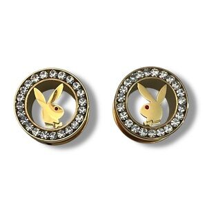 Playboy Bunny CZ 7/16” 11MM 316L Surgical Steel Screw Fit Tunnels
